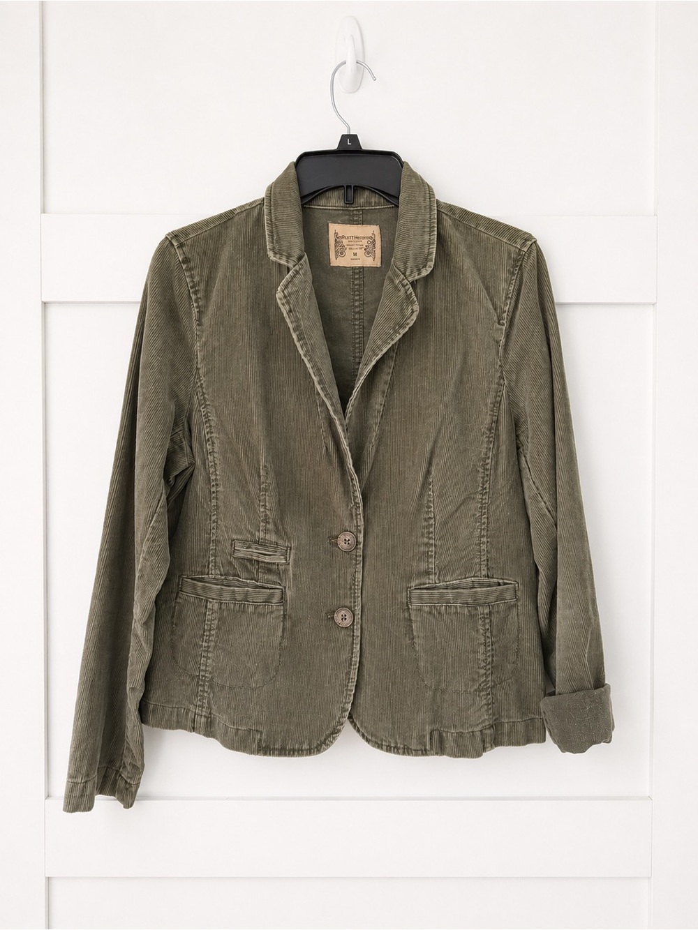 Ruff Hewn Olive Corduroy Blazer
